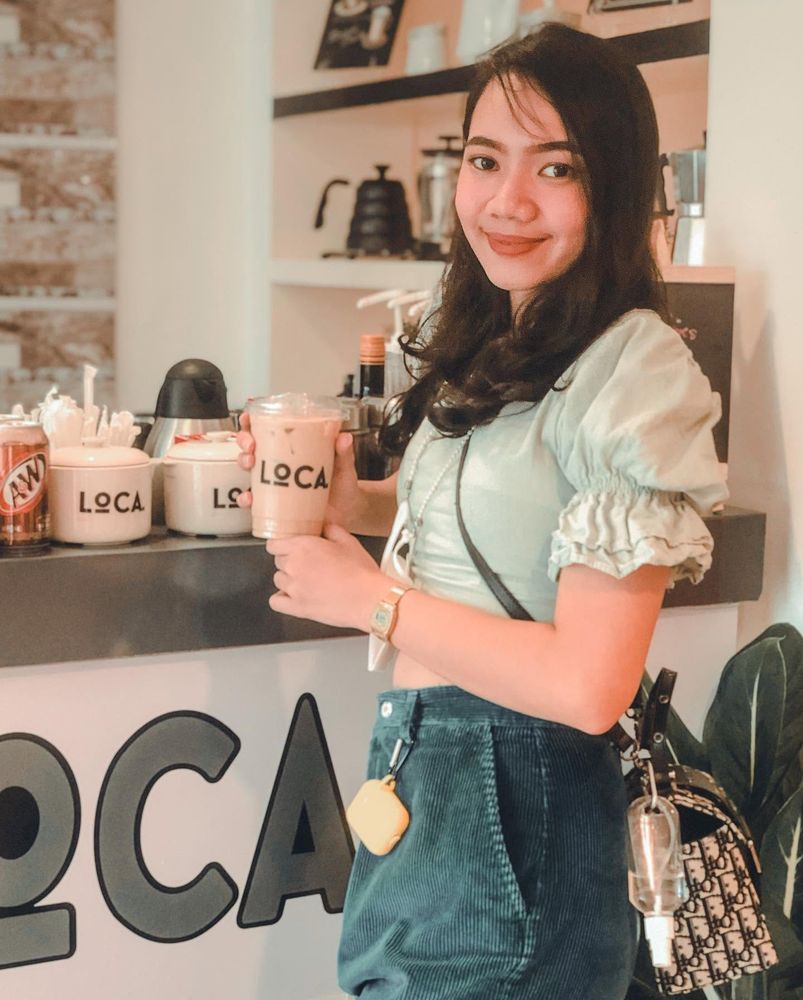 Loca iced coffee cups on a table